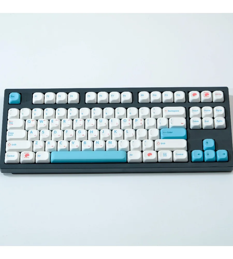 Keycap personality sublimation process full set of mechanical keyboard 98 keycaps Korean layout KOA height PBT