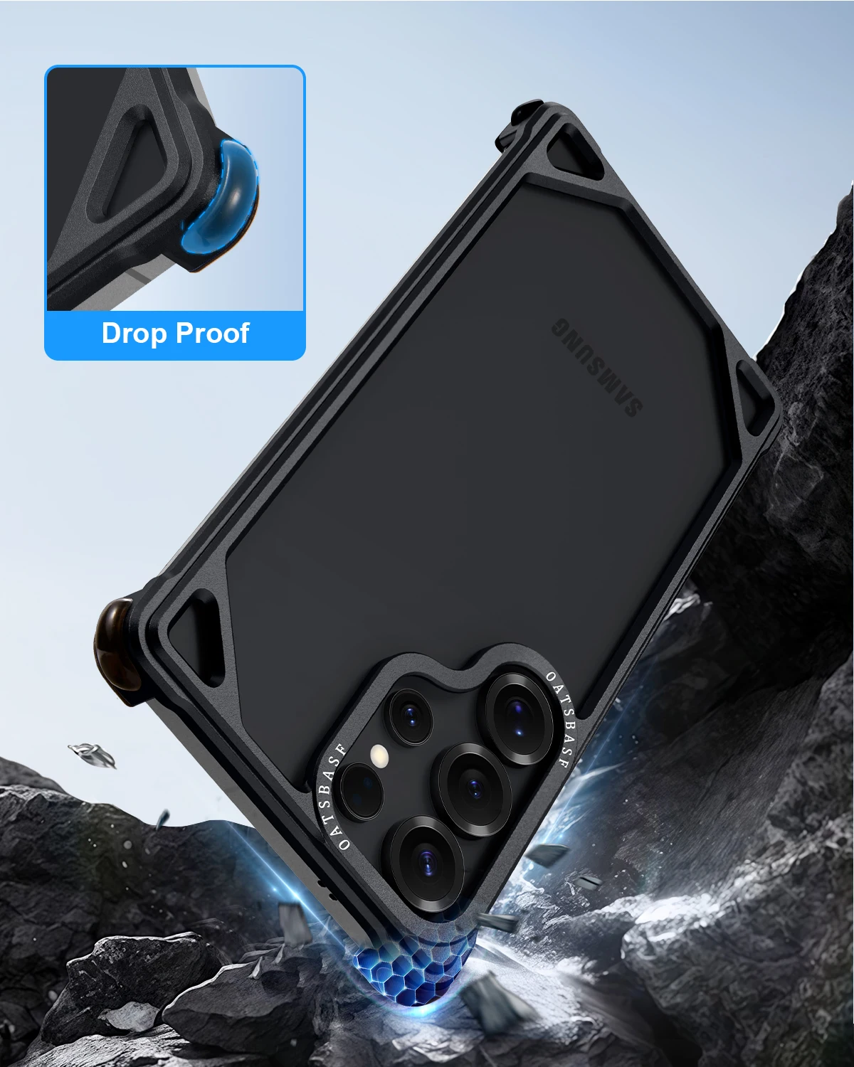 

Oatsbasf металлический безрамный чехол для телефона Samsung Galaxy S25 Ultra Cover минималистичный бампер ультратонкий защитный чехол с беспроводной зарядкой