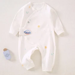 Newborn Clothing Baby Girl Rompers Long Sleeve Spring Autumn Cotton Cute Pattern 0-6 Months Hospital Baby Boy Jumpsuit
