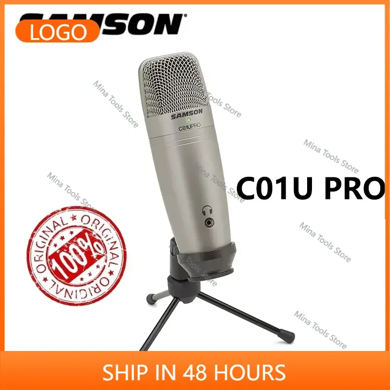 Hit product Samson C01U Pro USB Condenser Microphone 19mm Large‑Diaphragm Zero‑Latency Monitoring Mic for Vocal Recording