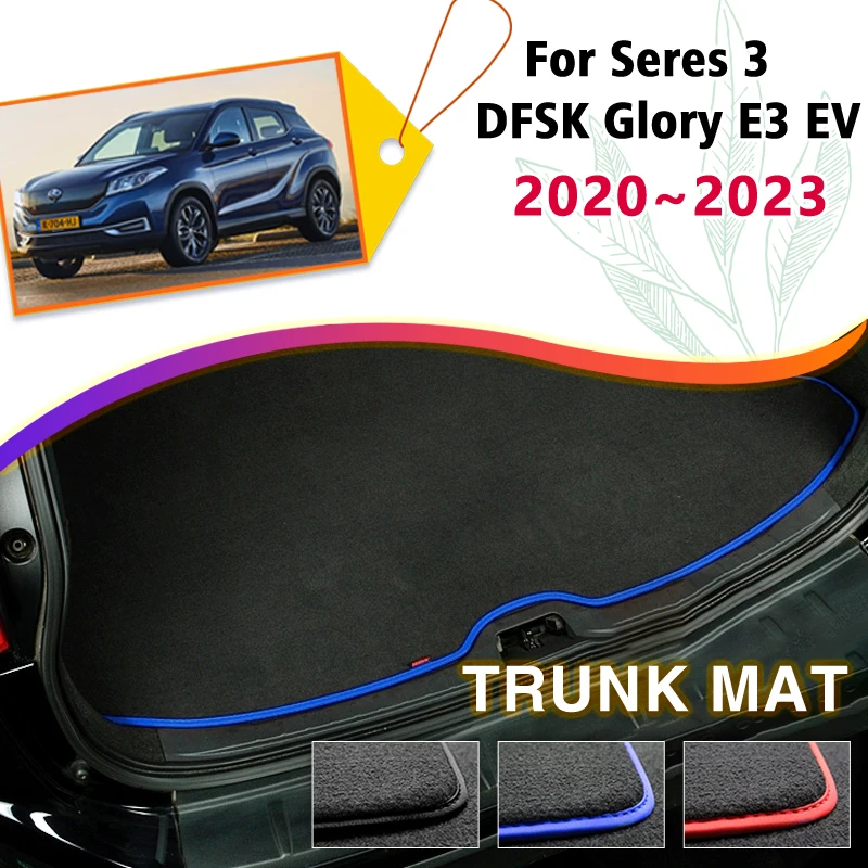 Rear Trunk Mats For Seres 3 DFSK Glory E3 500 EV Ix3 2020~2023 Boot Cargo Liner Tray Trunk Luggage Floor Pads Auto Accessories