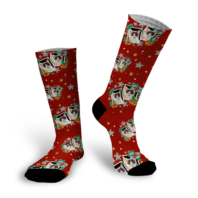 Chaussettes de Noël Personnalisées pour Homme et Femme, Bas, Cravates, Coton, Multi-Style, Intéressant, Design DIY, Mode, Cadeaux Personnels