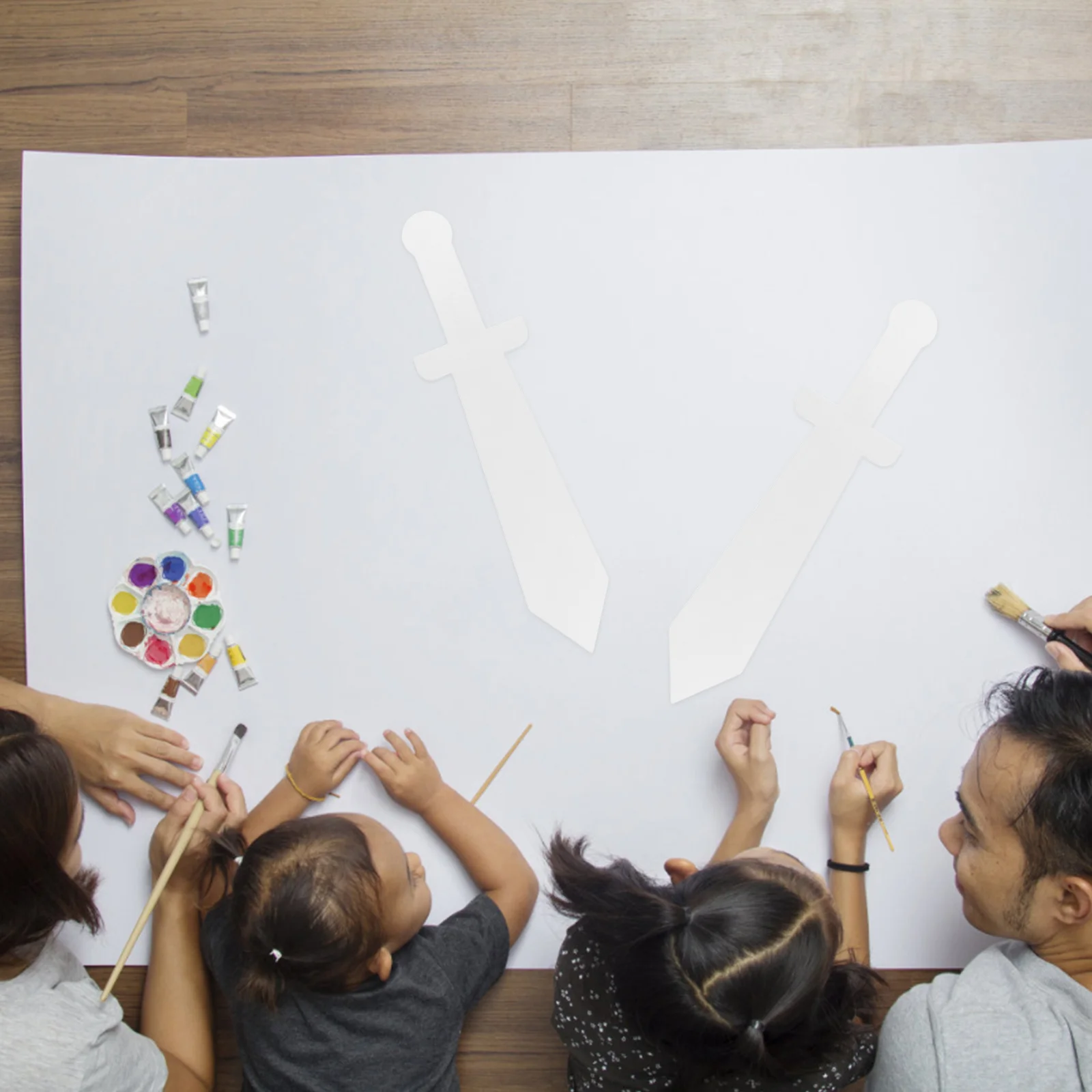 Espada de grafiti Diy para niños, accesorio de disfraz de caballero, juego de simulación Medieval, fiesta de Halloween, accesorio de juego de rol, ligero y duradero, 12 Uds.