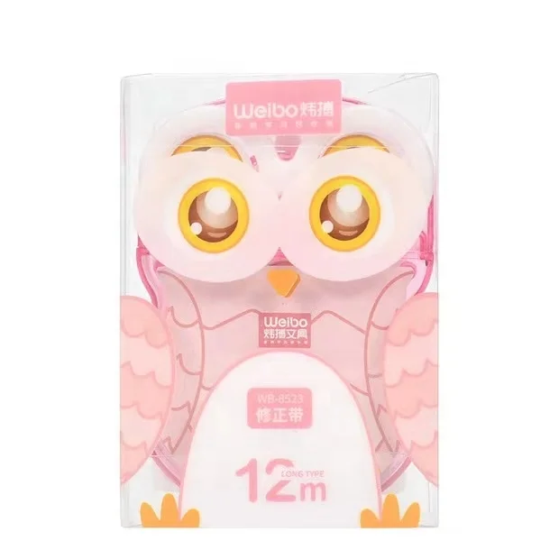 

3Pcs Correction Tape Student Candy Correction Tape Cute Owl 12M Eraser