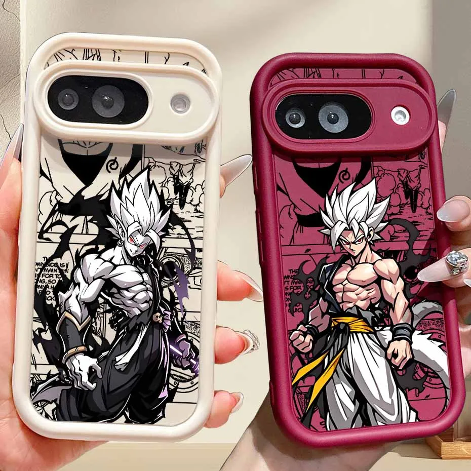 D-Dragone Balle Cool Anime Cover für Google Pixel 10 9A 9 8A 8 7A 7 Pro XL mit Augen-Design und Lanyard, weiche TPU Fashion Handyhülle