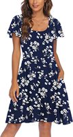 European and American cross-border women's wear new TEMU Express Flower Leisure Beach dress short-sleeved dress