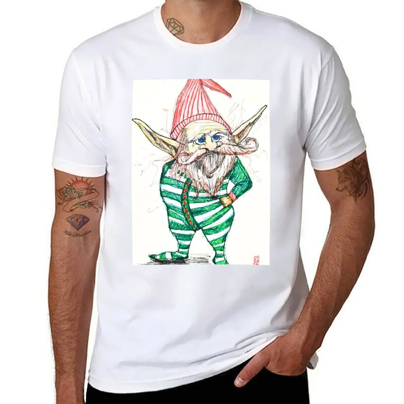 

Funny and angry Christmas elf T-Shirt t shirts for man pack white cotton tshirt 100% T-Shirt