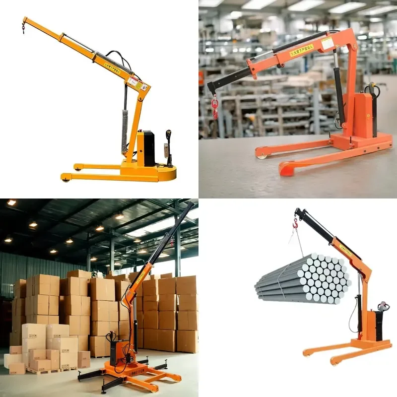 1 Ton Mobile Crane Electro Hydraulic Hoist for Material Handling in Workshops Factories and Warehouses