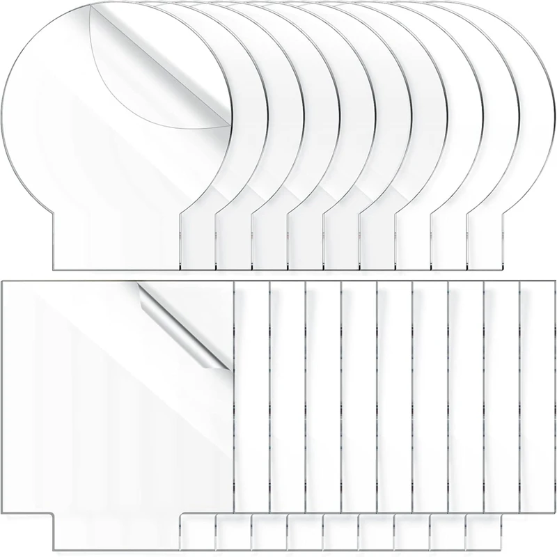 20 Pcs 2 Mm Acrylic Blanks For Light Base Plastic Cast Clear Acrylic Sheet Square And Round Acrylic Panel Sign Blank