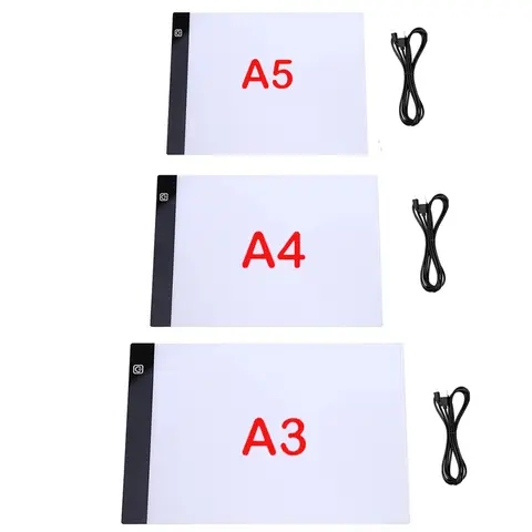 Elice A2 A3 A4 A5 초박형 LED 드로잉 디지털 그래픽 패드 USB LED 라이트 패드 드로잉 태블릿 전자 아트 페인팅