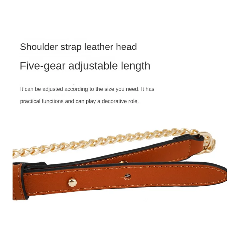 Adjustable Leather Strap Bag Chain Replacement Flat Pattern Shoulder Straps Accessories Chain Crossbody Strap for Bag