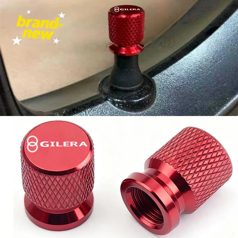 For Gilera GP800 Fuoco Nexus 500 Runner 50 125 200 Metal Tire Valve Air Port Stem Cover Caps 2Pcs Motorcycle Accessories