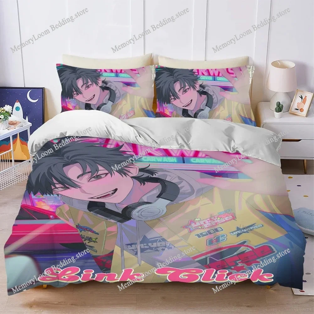 Cartoon Link Click Duvet Cover Set Home Style Bedding Soft Laundry Cotton Bed Student Dormitory Gift Home Textileextile