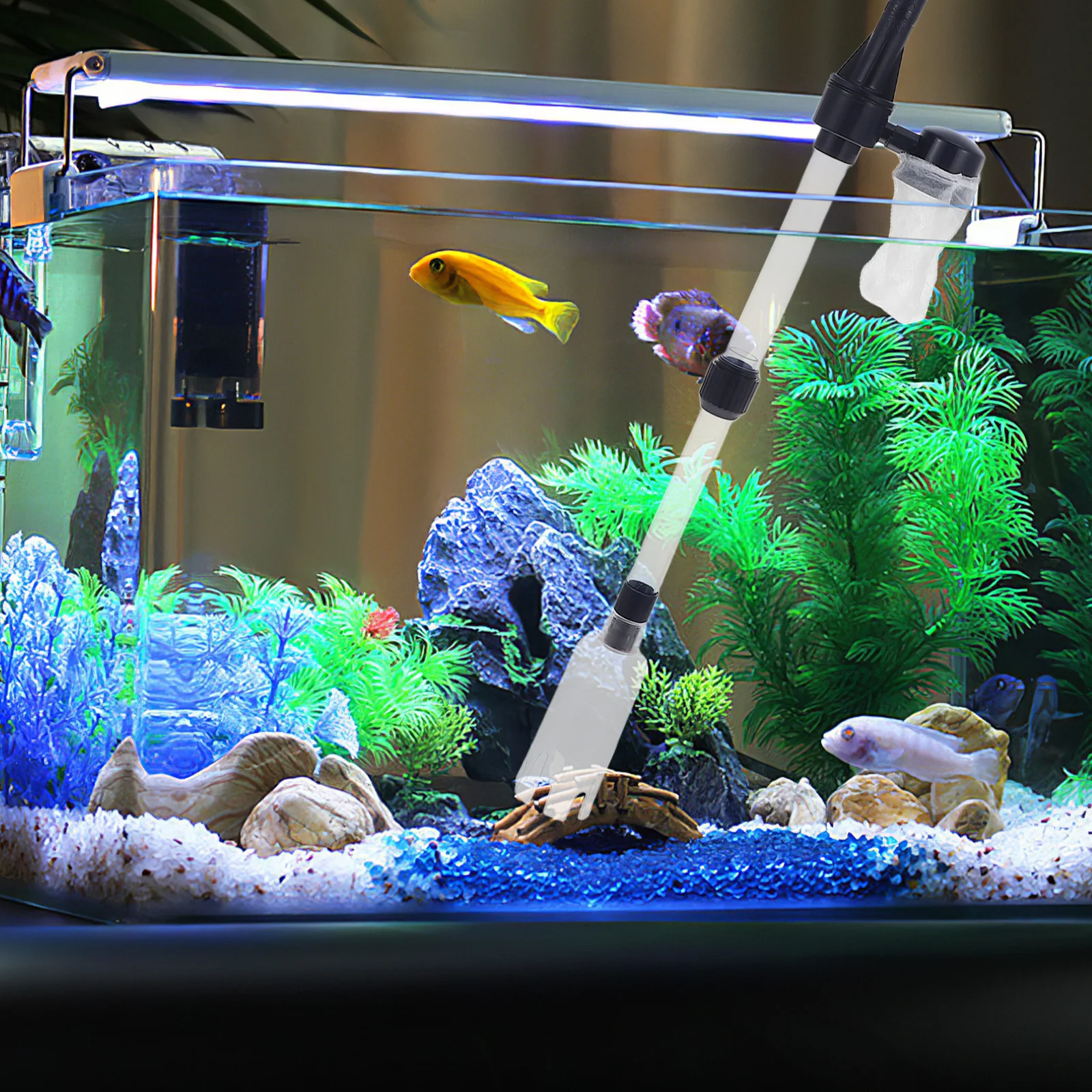 

Fish Water Changer Electric Cleaner Pump Aquarium Sand Washer Tool Turtle Tank Portable Suction Vacuum Cleaner Fish Supplies