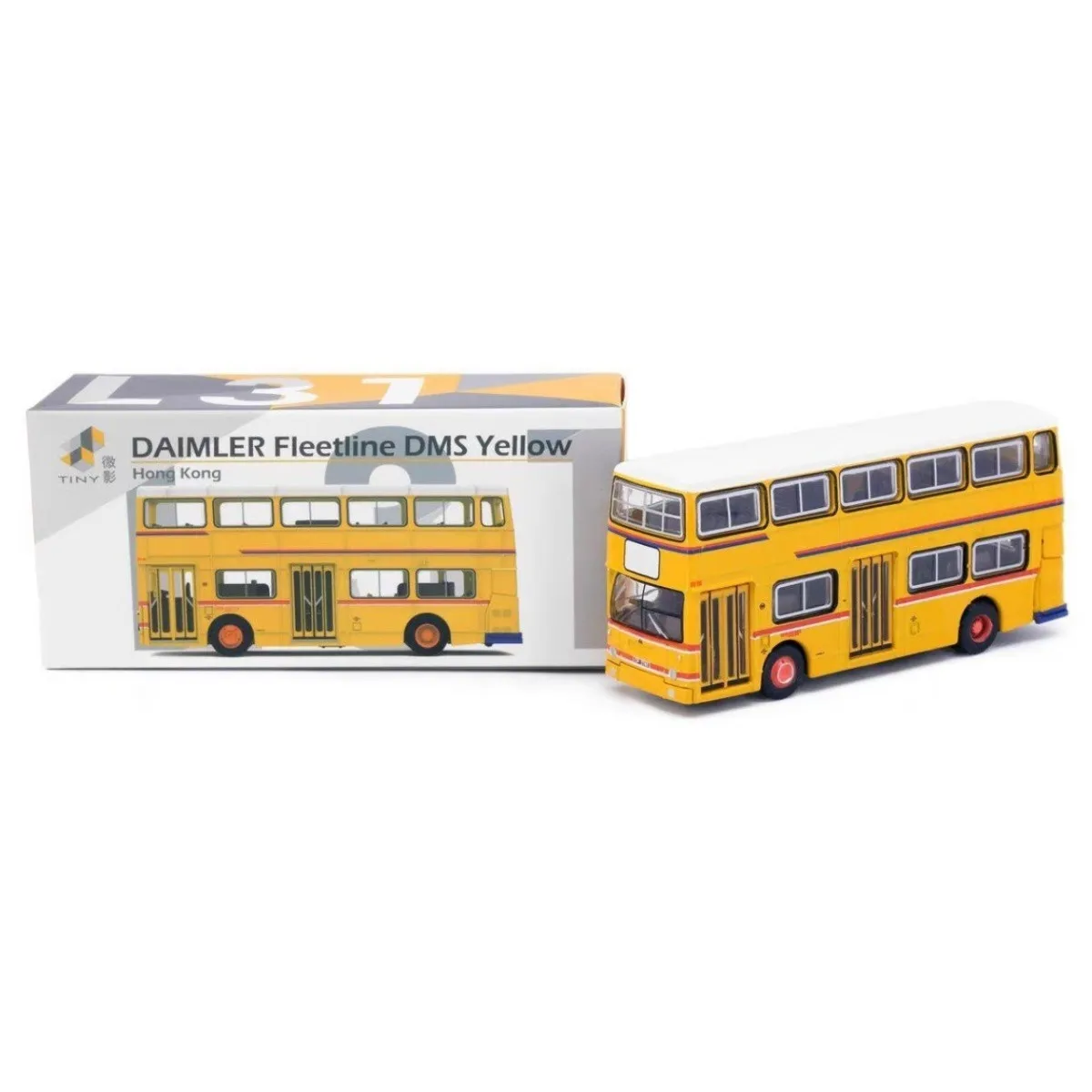 Tiny Micro-image 1:110 L31 Dyno Treasure Daimler Fleetine Dms Yellow Vehicle Model