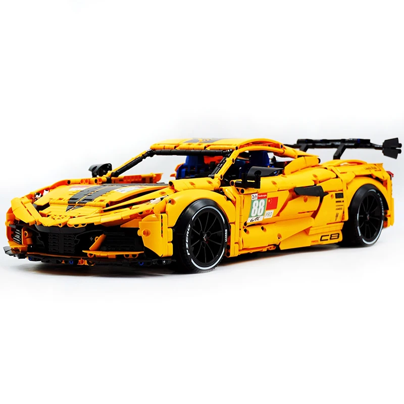 GULY 10622 MOC 1:8 Technical Super Sport Vehicle Hypercar RC Model Building Blocks Puzzle Toys Christmas Birthday Gifts For Kids