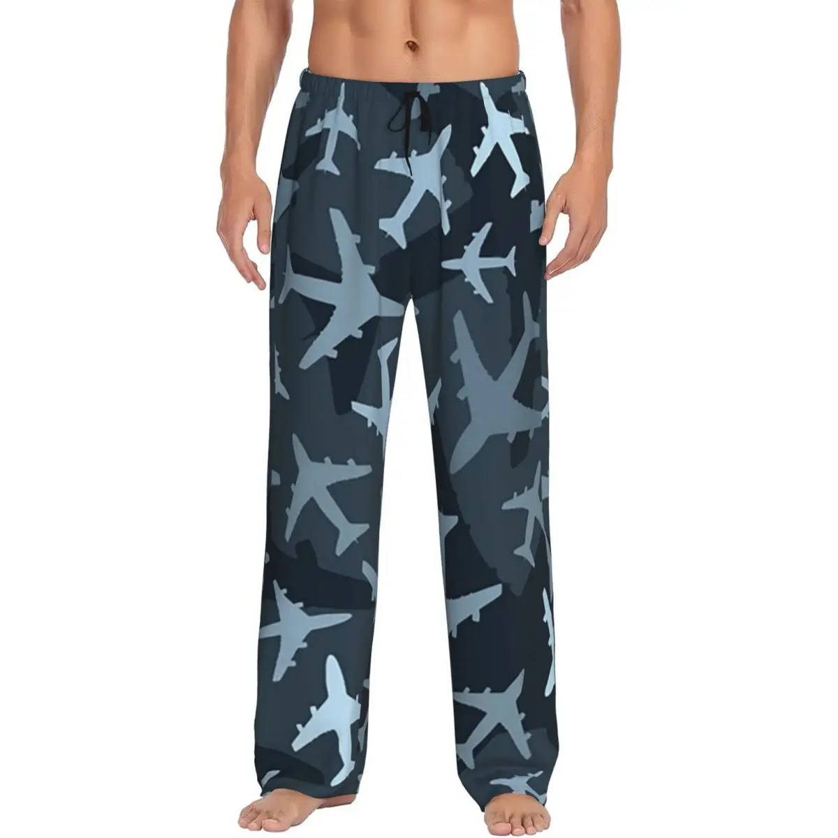 

Custom Random Airplanes Pattern Aviation Fighter Pilot Pajama Pants Men Sleepwear Sleep Lounge Bottoms with Pockets