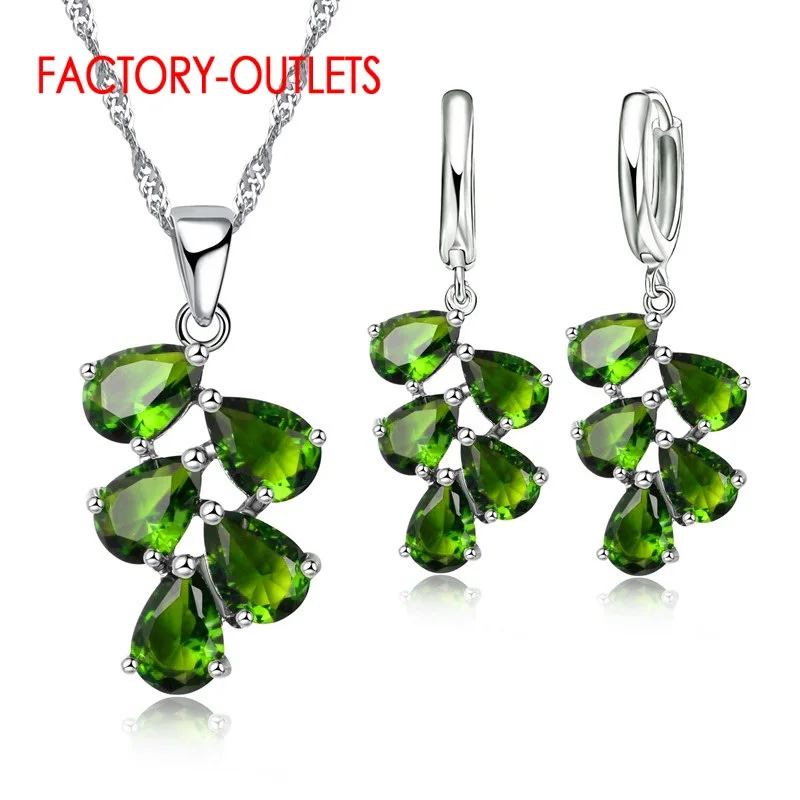 925 Sterling Silver Bridal Jewelry Sets with Austrian Crystals