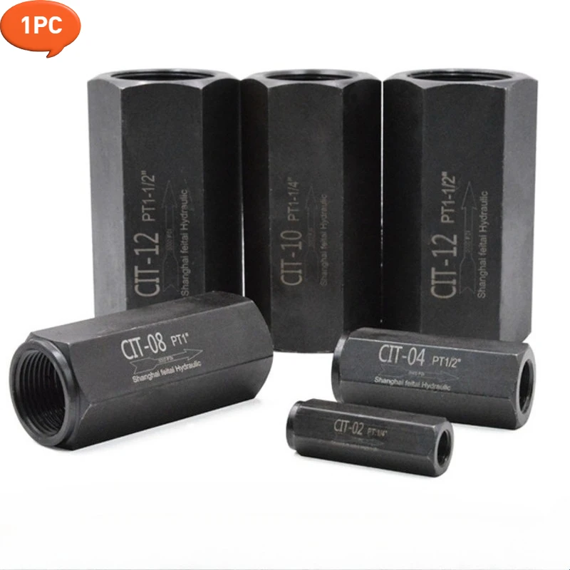 1PC Hydraulic Throttle Check Valve One-way Air FLow Pressure Control CIT-02 CIT-03 CIT-04 CIT-06 3/4 CIT-08 1” CIT-10 11/2