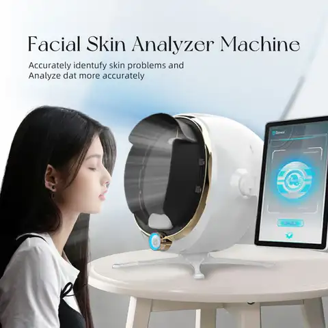 21.5 Inch Screen Bitmoji 3d Face Skin Analysis Machine 14 Indicator Skin Wrinkle Analysis AI Facial Skin Analyzer Professional
