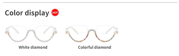 Diamant-Cat-Eye-Sonnenbrille für Damen, 2025, halbrandlose Sonnenbrille, Luxusmarke, Designer, Kristallrahmen, Strass-Brille, Oculos – Detail 6