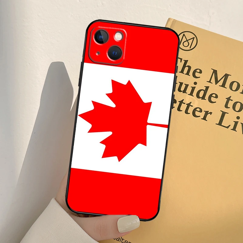 Canada Canadian Flag Case For iPhone 16 15 14 Pro Max Plus 13 12 Mini 11 Pro Max Back Cover