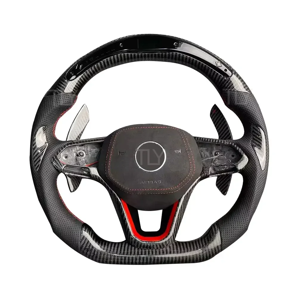 Car Steering Wheel For Volkswagen VW Golf 8 Golf8 Mk7 Mk8 Gti 7r Steering Wheels For Volant Lenkrad Carbon Fiber Steering Wheel