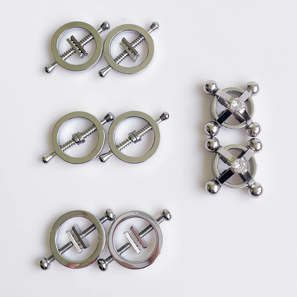 BDSM مشابك الحلمة المعدنية للأظافر، تصحيح الحلمة، تحفيز مغازل، ألعاب الجنس الكبار #6