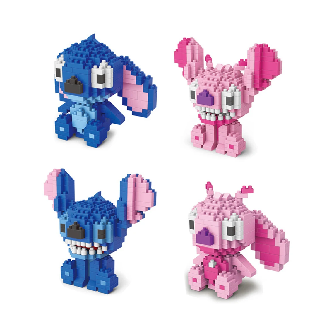 Disney Mirco Building Blocks Stitch Series Model  Kawaii Cartoon Lilo and Stitch Mini Bricks Model Kit Educational Toys For Kids