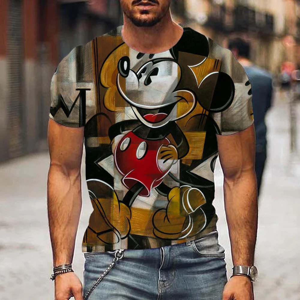 2024 New Disney Mickey Mouse T-shirt For Men And Women Cartoon Casual Top Tee Shirt Clothes For Kids