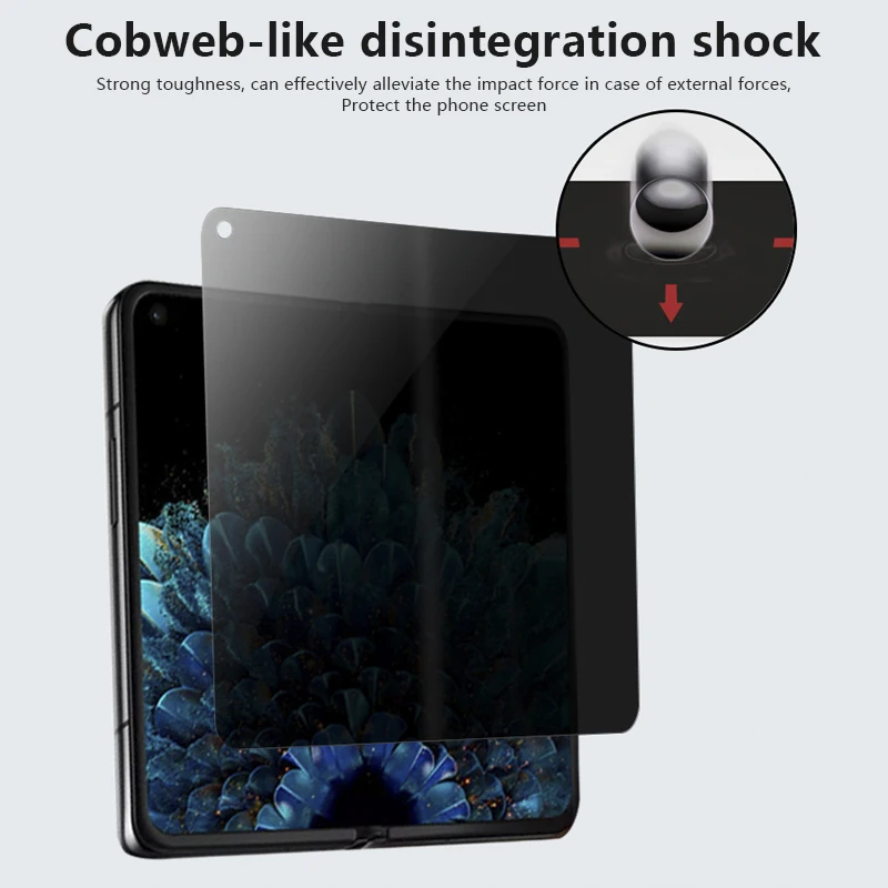 For OPPO Find N 3 In 1 Front Back Privacy Hydrogel Film Phone Folding Screen Protector Full Cover Anti-peeping Soft Sticker Film