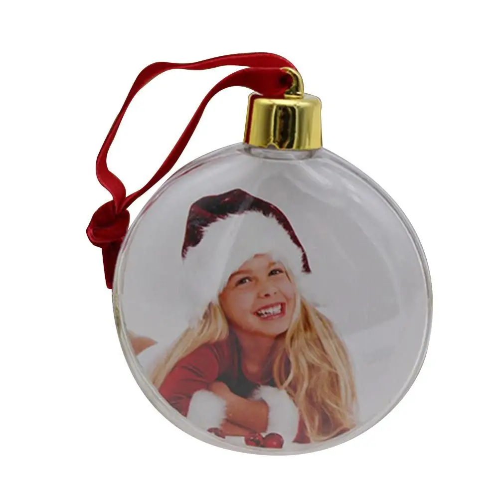 with Hanging String Home Decor Crafts Creative Shape Transparent Ball Photo Frame Christmas Tree Ornaments New Year Gifts
