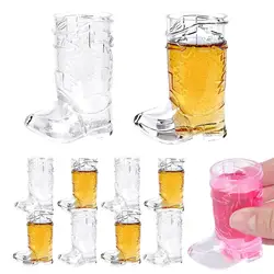 Mini Clear Plastic Boots Theme Birthday Party Decoration Western Cowboy Boots Drinking Glass  Party Favors For wine Liquor Shots