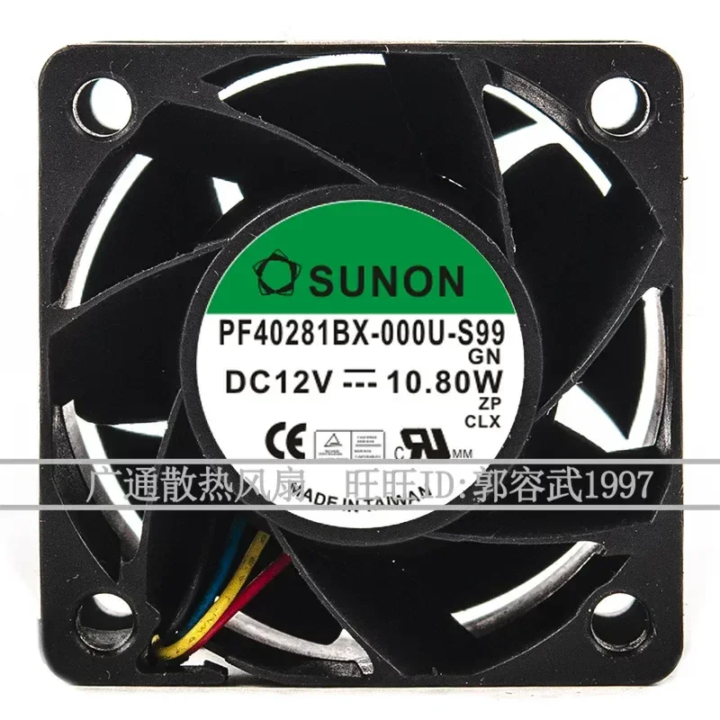 for SUNON PF40281BX-000U-S99 Original 4028 12V 10.8W 4CM High Speed Cooling Fan