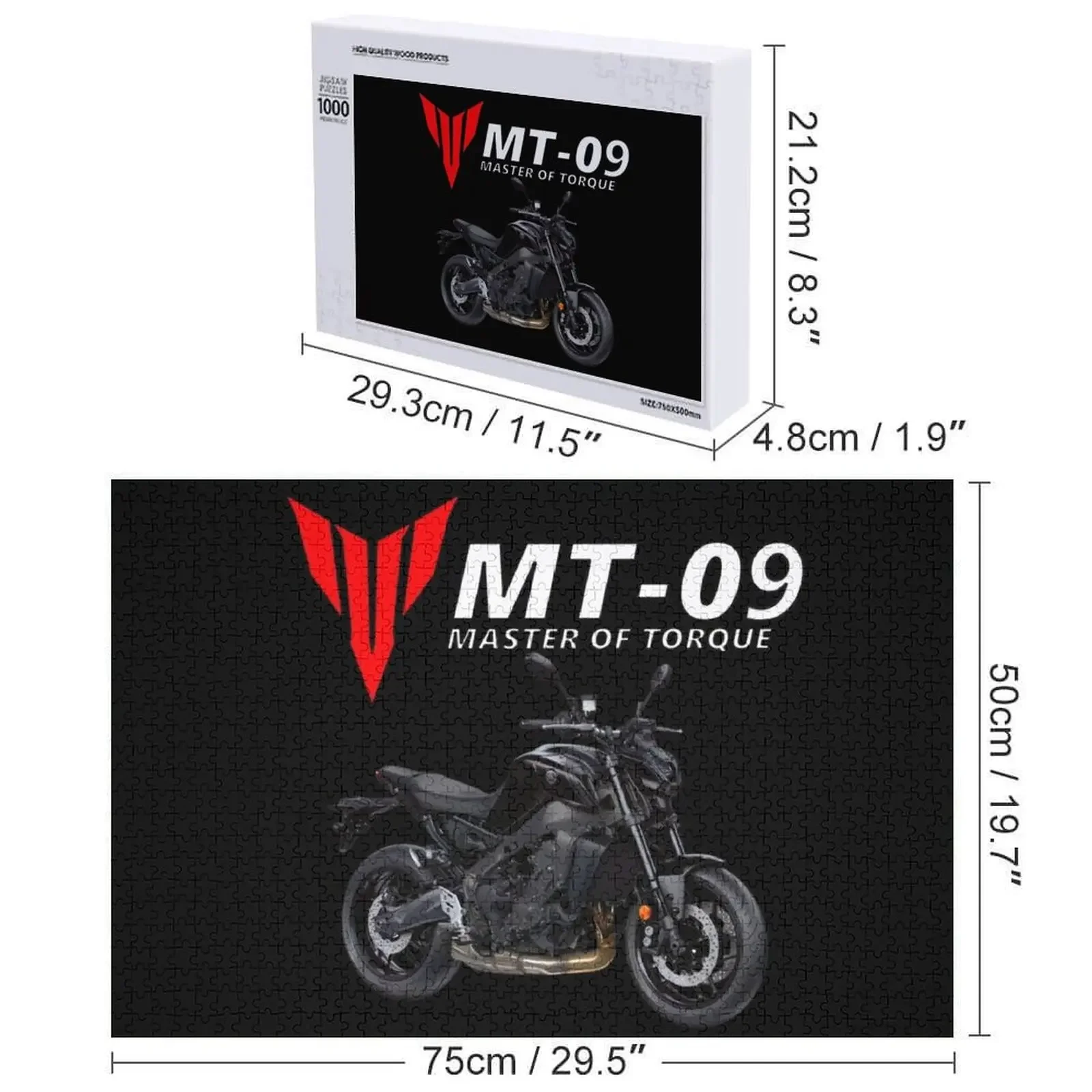 MT-09 دراجة نارية بازل قطع مخصص الخشب هدايا مخصصة خشبية الكبار هدايا مخصصة للأطفال لغز
