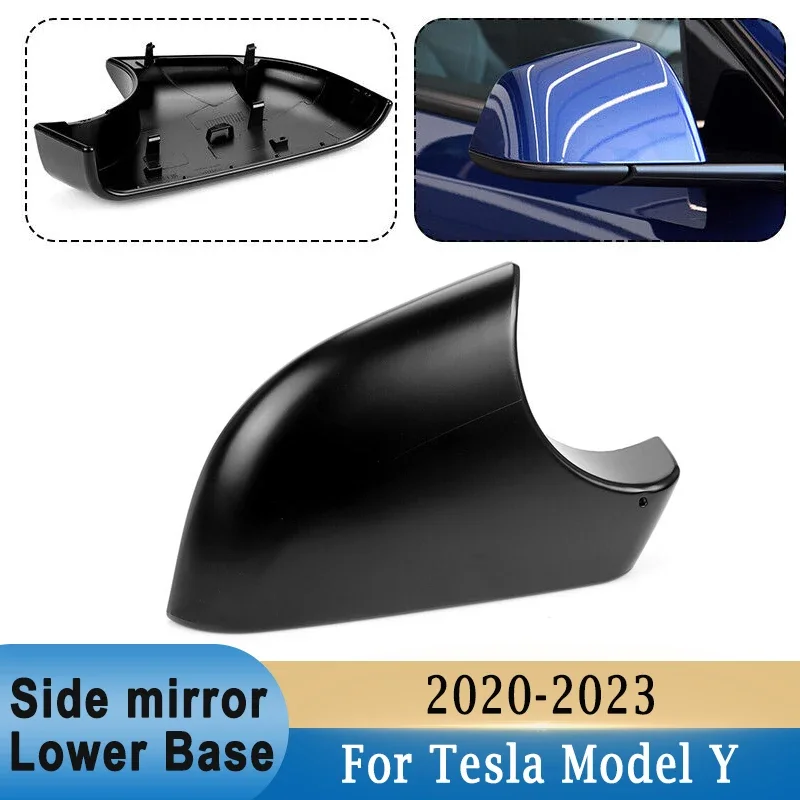 

Боковое зеркало заднего вида, нижнее основание для Tesla Model Y 3 2017-2023, матовое черное внешнее дверное зеркало, держатель 8202102 8202202