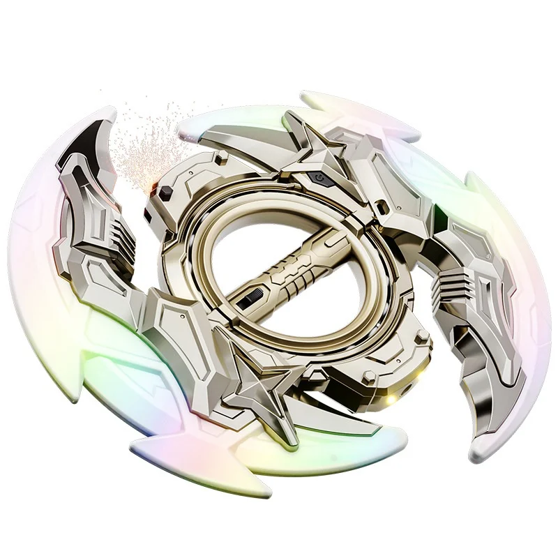 Luminous Spinning Ring Blade Toy Type C Rechargeable Gravity Induction Spray Spark 360 Rotation Glowing Party Game Prop