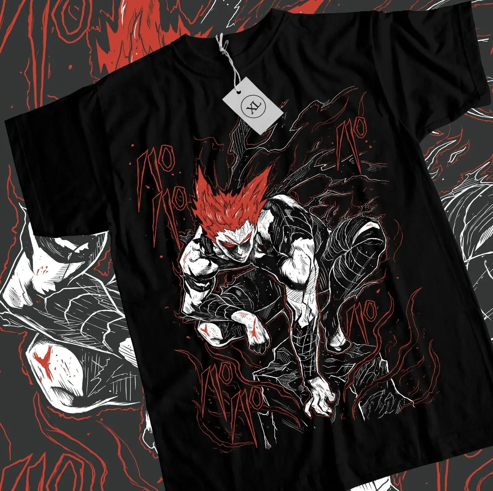 Garou-Camiseta de One Punch Shonen King, camisa negra de Manga de Anime de terror, todas las tallas