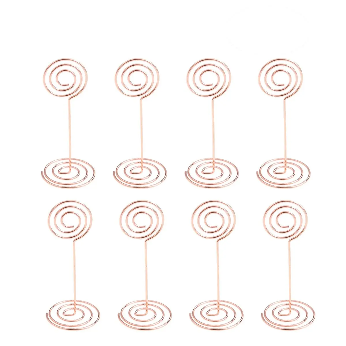 

Набор из 12 держателей для фотографий из проволоки, цвет розовое золото, подставки для номеров столов, зажимы для карточек с именами, для свадеб, вечеринок, меню, бумаги