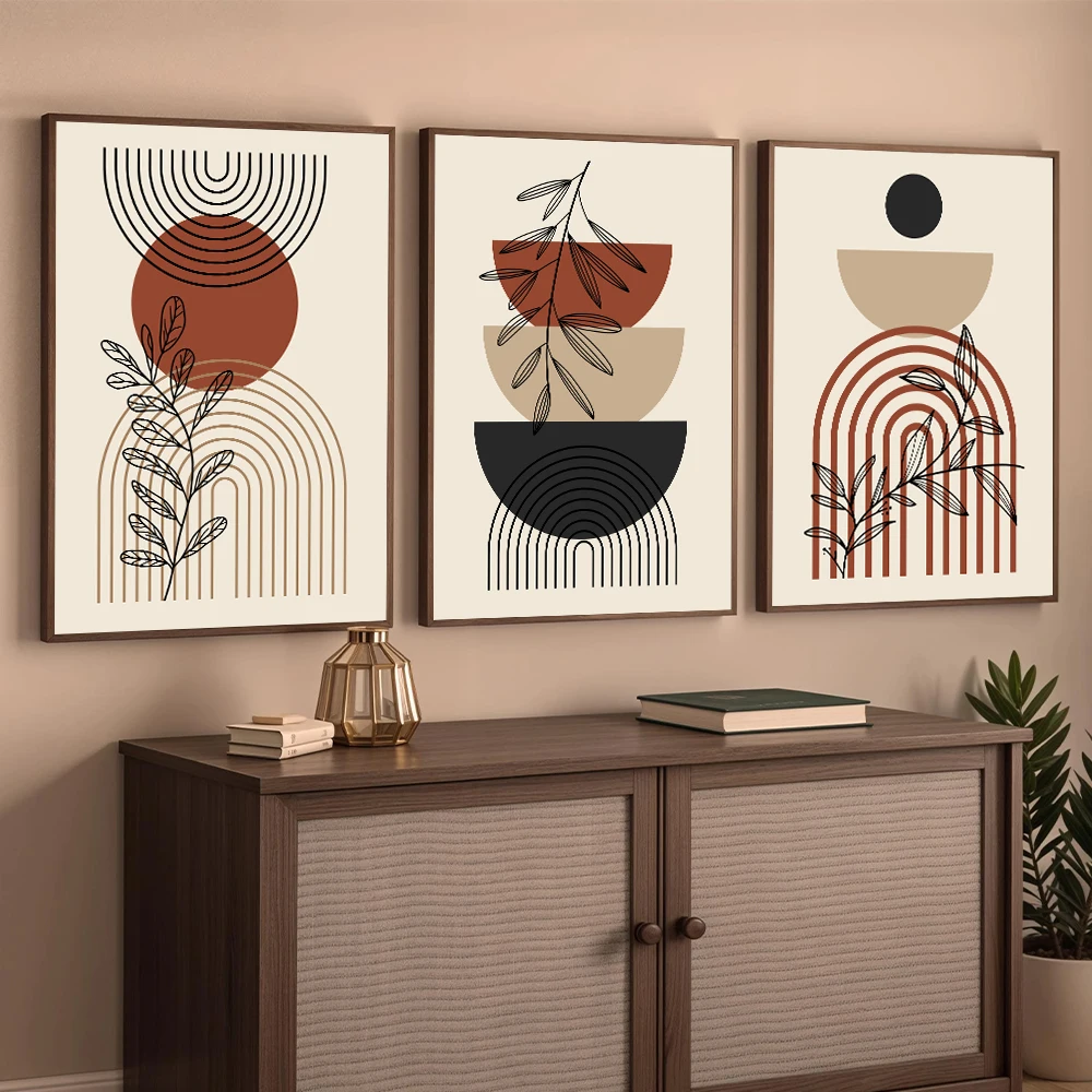 Canvas Painting Wall Decor Living Room, Modern Wall Art, Abstract Gallery Set, Boho Decor, Mid Century Modern
