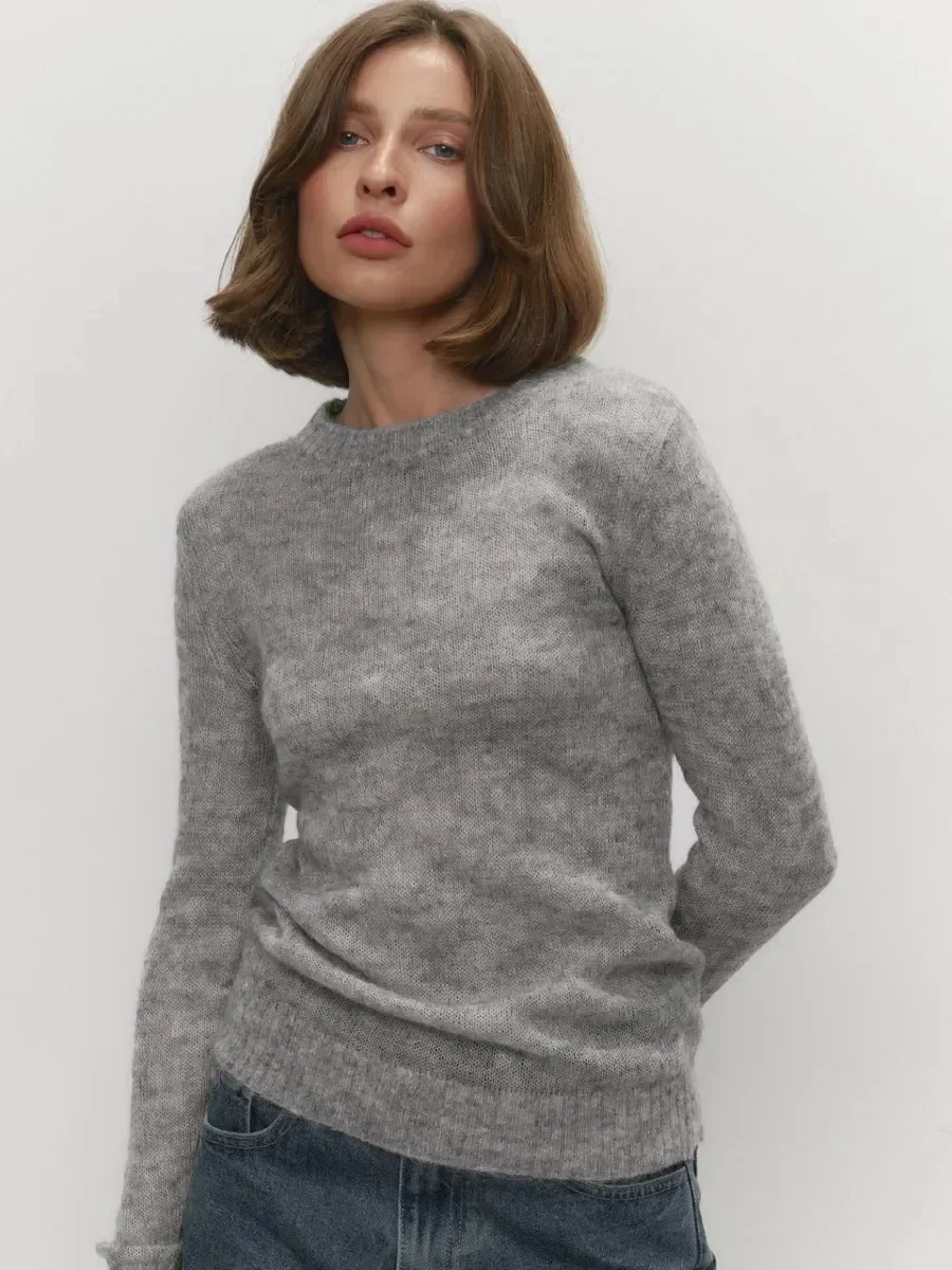 BLuWin Summer New O-neck Elegant Slim Fit Sweater Women's Jumpers Casual Chic Thin Long Sleeved Fashion Lady Loose Pullovers