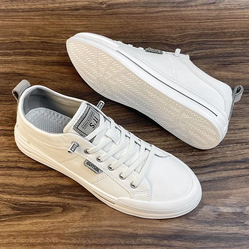 Simple Versatile White Sneakers, Board Men's Casual Shoes, Delicate And Breathable Without Causing Foot Discomfort_vogvips.com