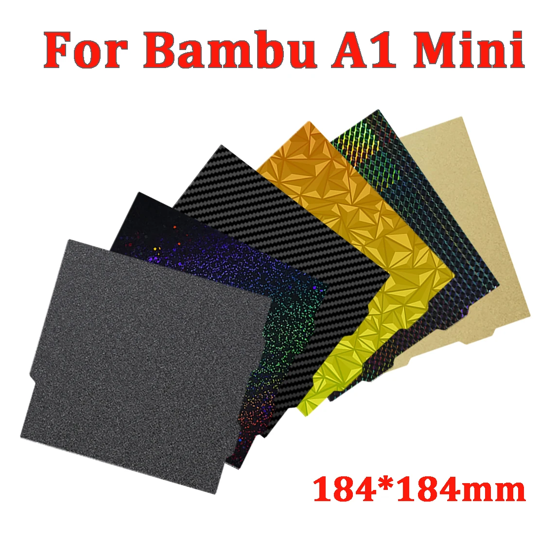 

184 × 184 мм для Bambu Lab A1 Mini PEI PEO PET H1H Двусторонняя магнитная рабочая пластина двухсторонняя пружинная сталь 3d-принтер с подогревом