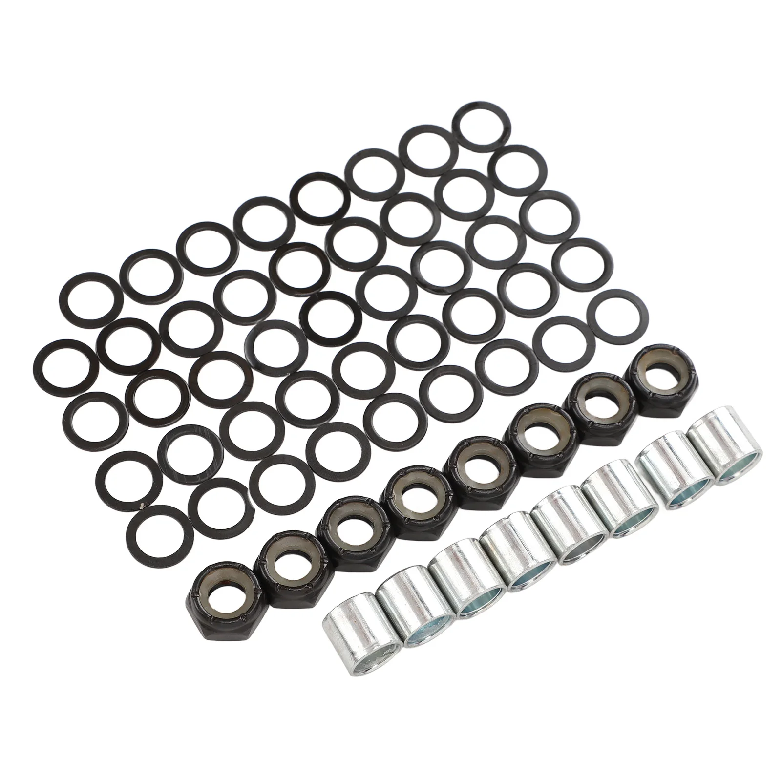 Kit de accesorios para monopatín y camión, espaciadores de hierro, Tuercas de eje y anillos de velocidad para monopatín y Longboard, ZK30 56 piezas