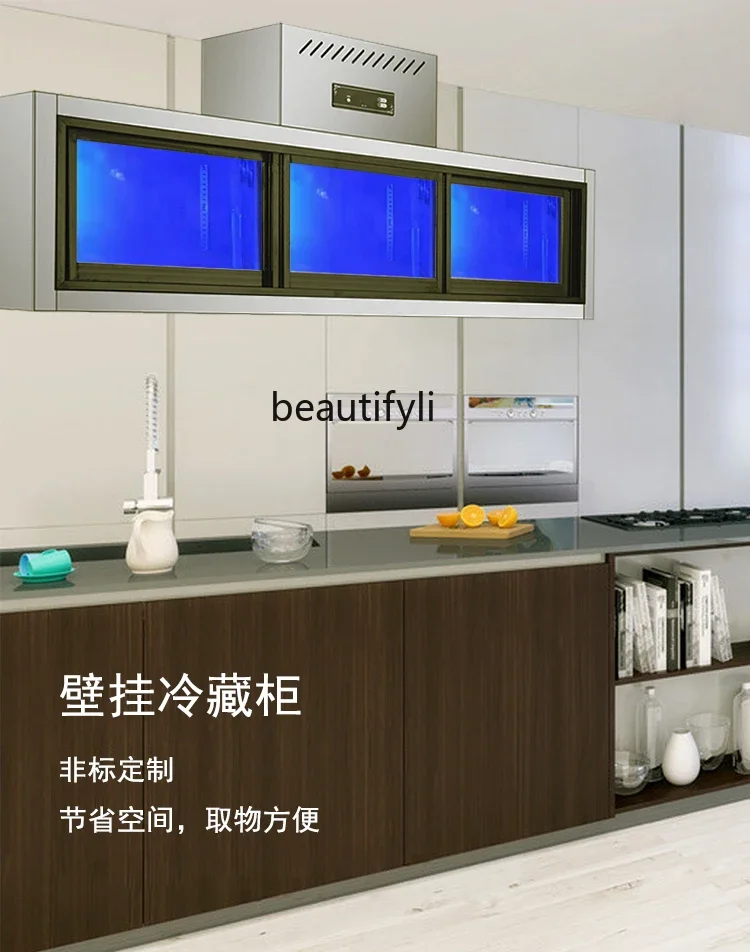 YH Commercial Wall-Mounted Console Freezer Air-Cooled Refrigerated Cabinet Frozen Hanging Workbench