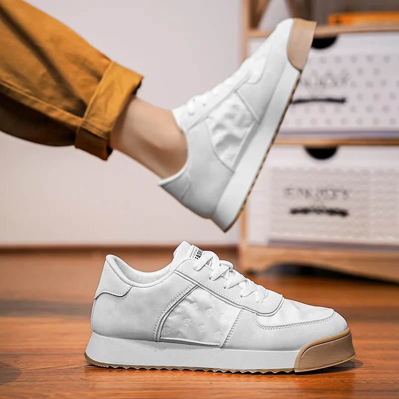 Casual Sports Shoes Men Increased Fashion Leather Casual Shoes Board Shoes High Quality Outdoor Chunky Sneakers British Style - Image 6