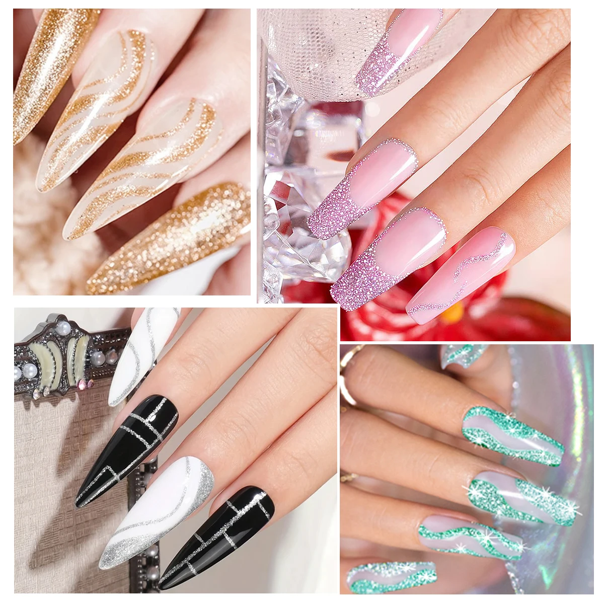 เจลทาเล็บแบบแปรง 5 มล. สำหรับวาดลายเส้น เจลวาดลายเล็บแบบยืดหยุ่นสำหรับงานศิลปะบนเล็บ เจลวาดลายเล็บแบบแช่ UV LED สำหรับออกแบบลายเล็บ