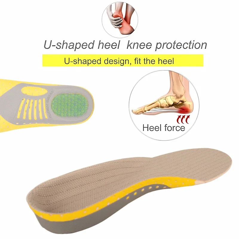 1 Pair Orthopedic Insoles Orthotics Flat Foot Health Sole Pad Arch Support Pad for Plantar Fasciitis Feet Care Insoles Orthotics