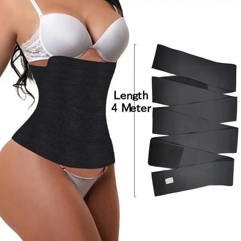 New Wrap Bandage Waist Trainer For Women Trimmer Tummy Sweat Waist Wraps Belt With Loop Stomach/Belly/Body Shaper