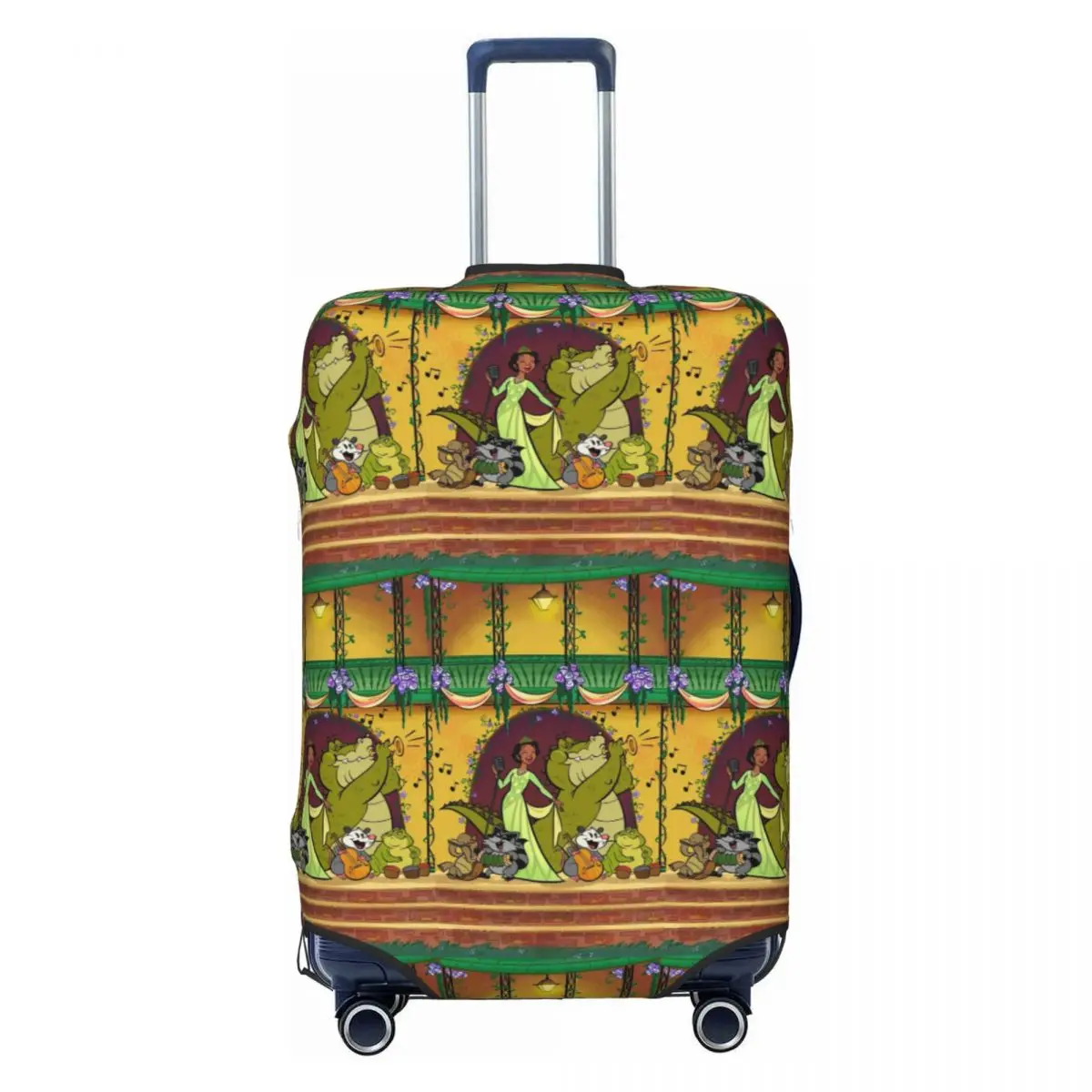 

Custom The Princess Cartoon And The Frog Suitcase Cover Washable Luggage Covers Protector for 18-32 inch